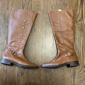 Michael Kors Tan Leather Over the Knee Boots